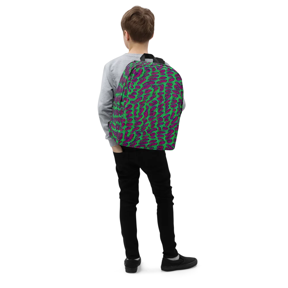 Neon Amoeba on Minimalist Backpack — Right Front