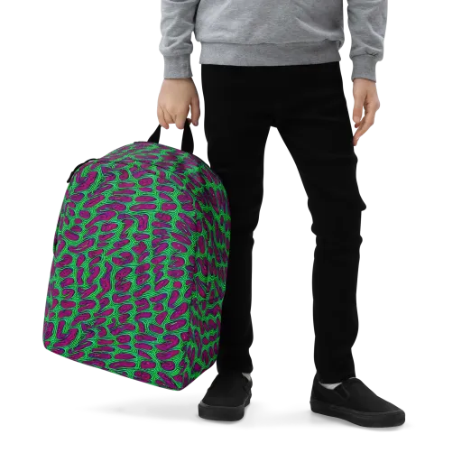 Neon Amoeba on a Minimalist Backpack