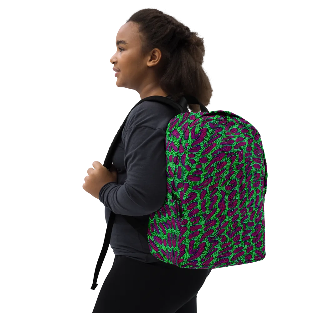 Neon Amoeba on Minimalist Backpack — Right Front