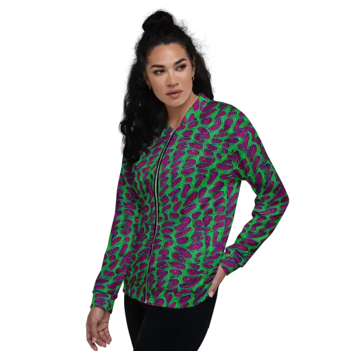 Neon Amoeba on a Bomber Jacket