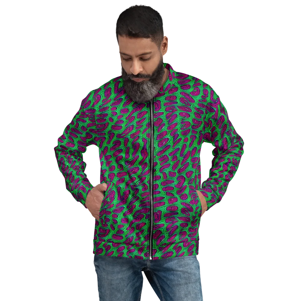 Neon Amoeba on Bomber Jacket — Front