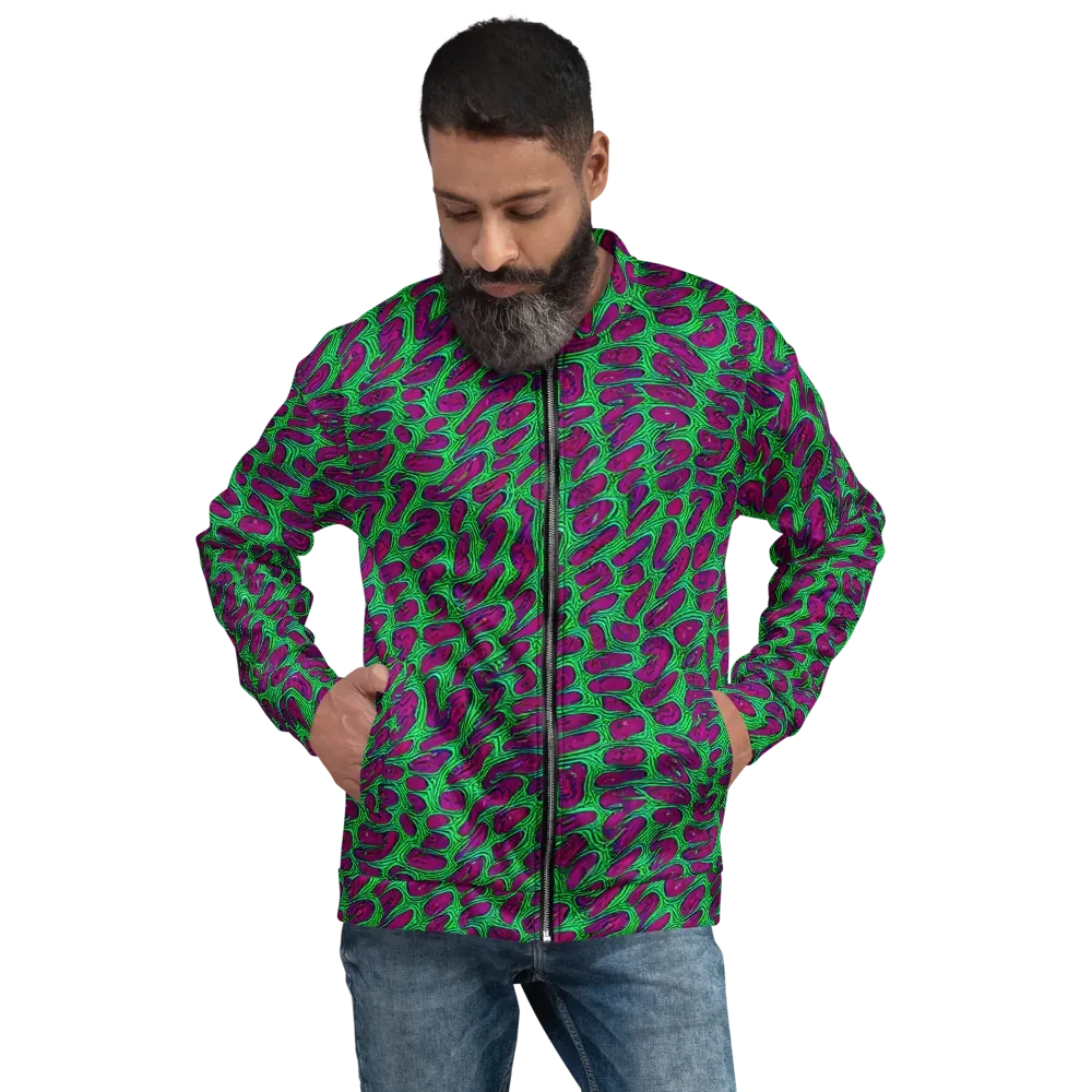 Neon Amoeba on Bomber Jacket — Front