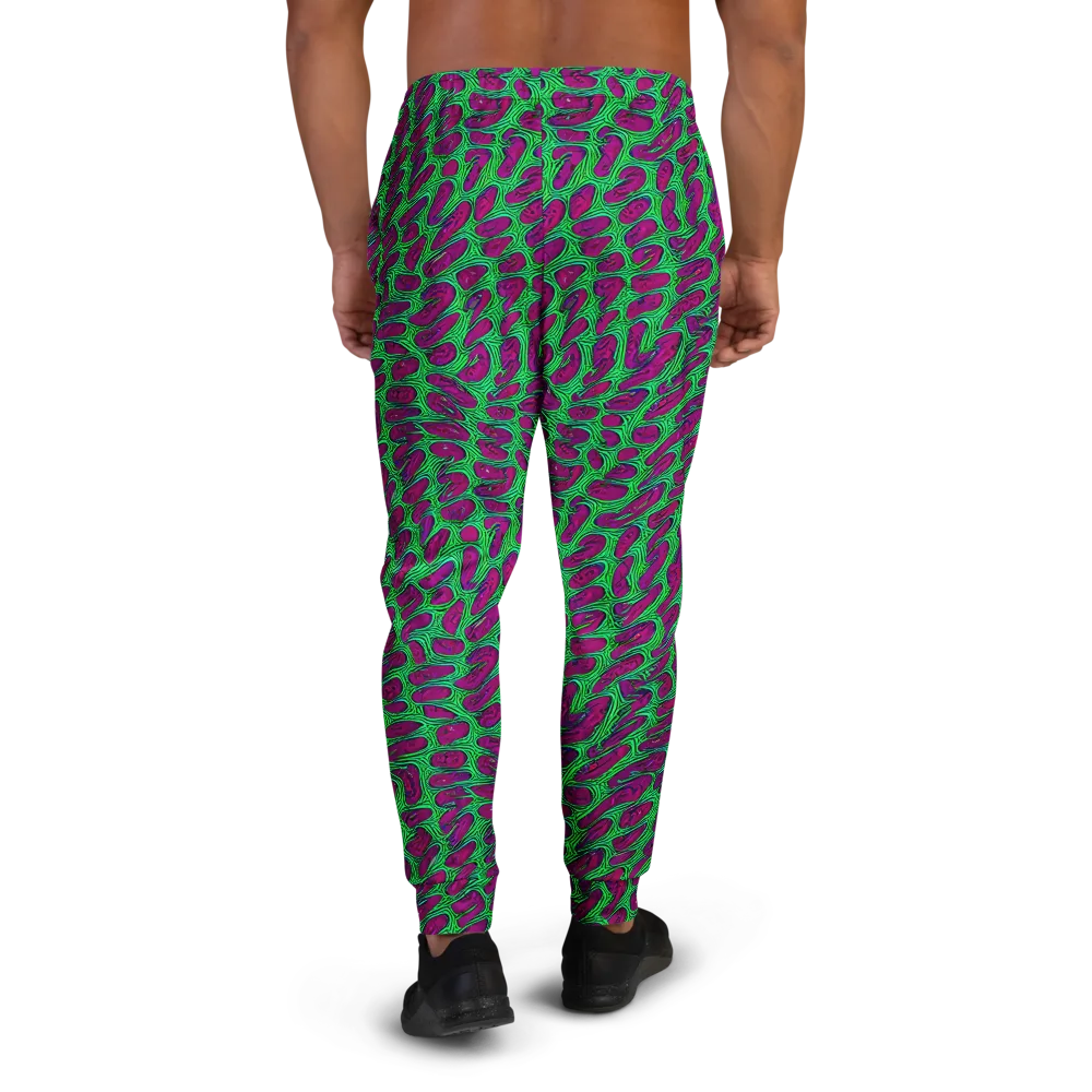 Neon Amoeba on Men's Joggers — Back