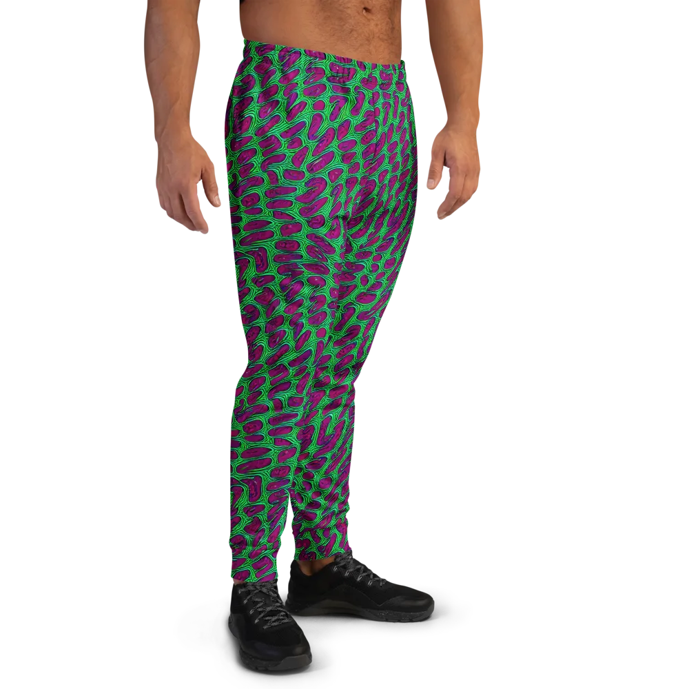 Neon Amoeba on Men's Joggers — Right