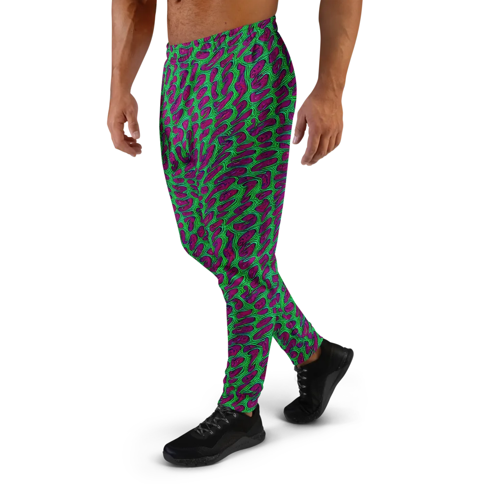 Neon Amoeba on Men's Joggers — Left