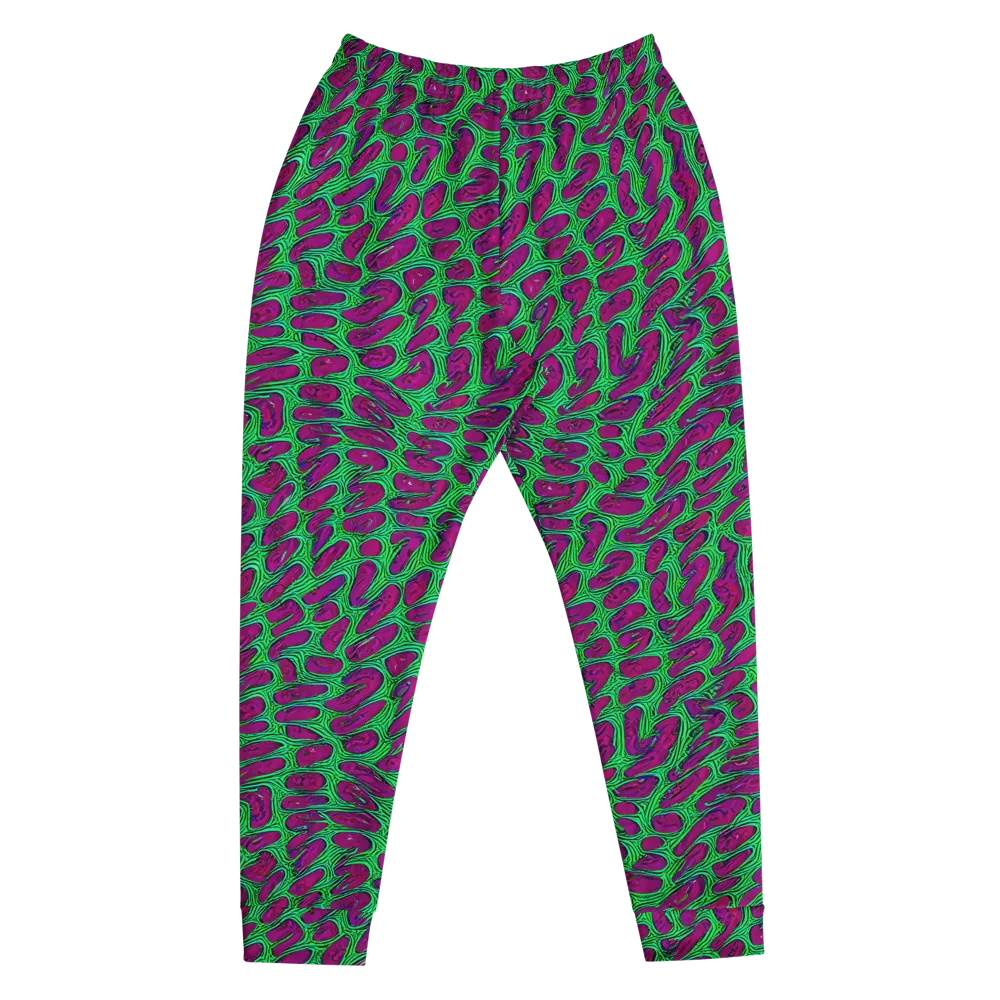 Neon Amoeba on Men's Joggers — Front