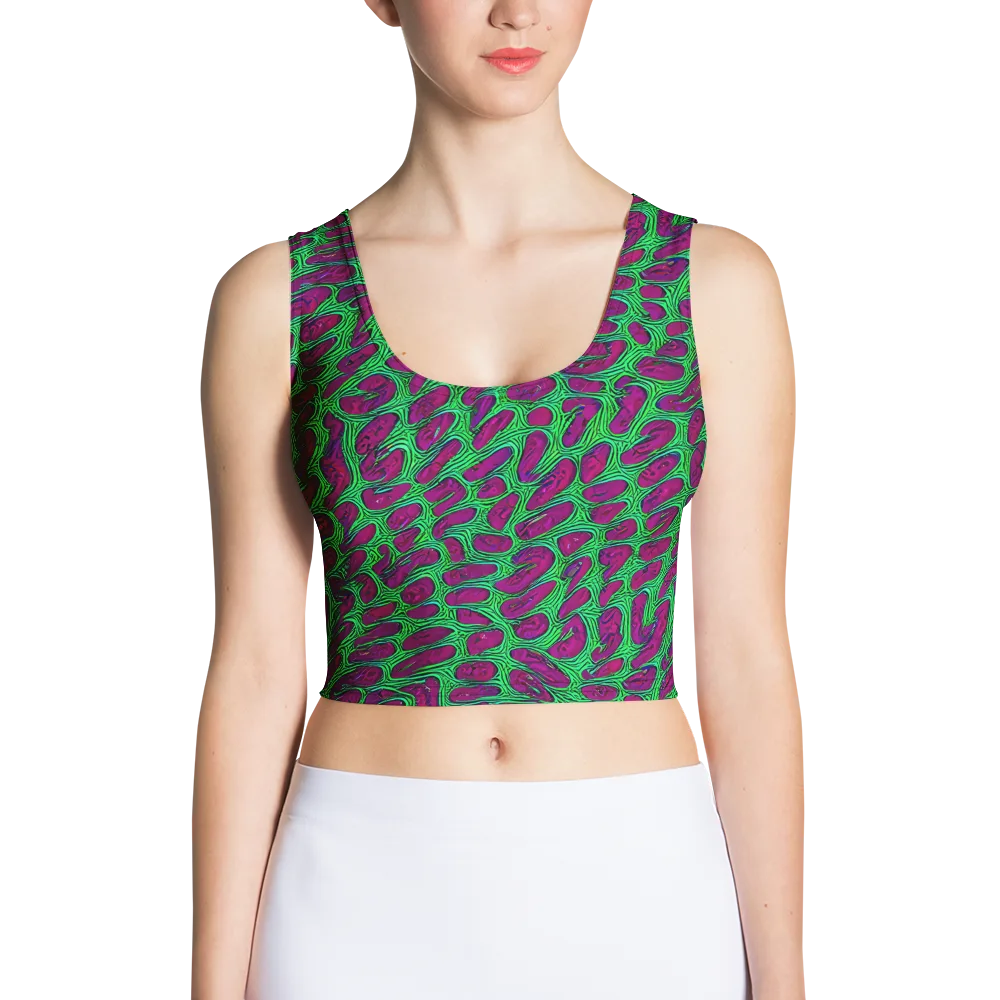 Neon Amoeba on Crop Top — Front