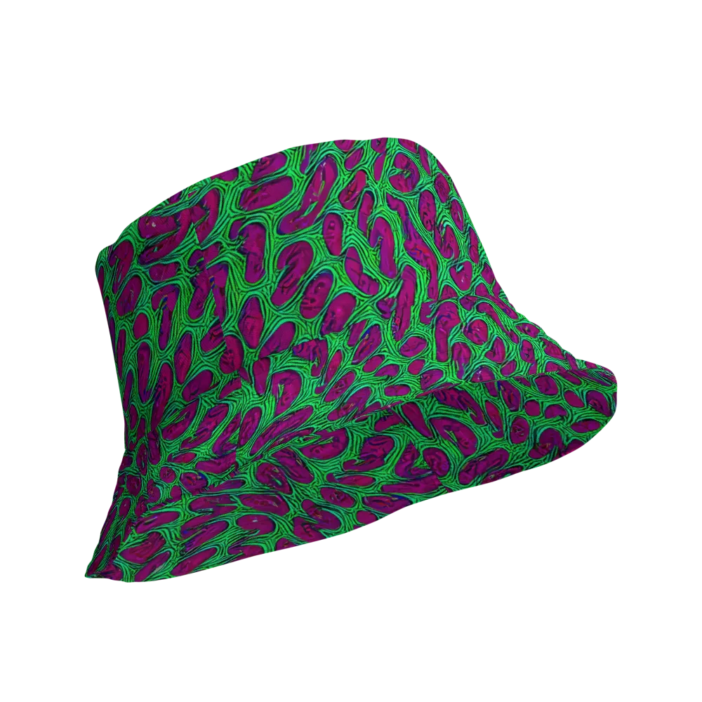 Neon Amoeba on Reversible Bucket Hat — Product details Outside