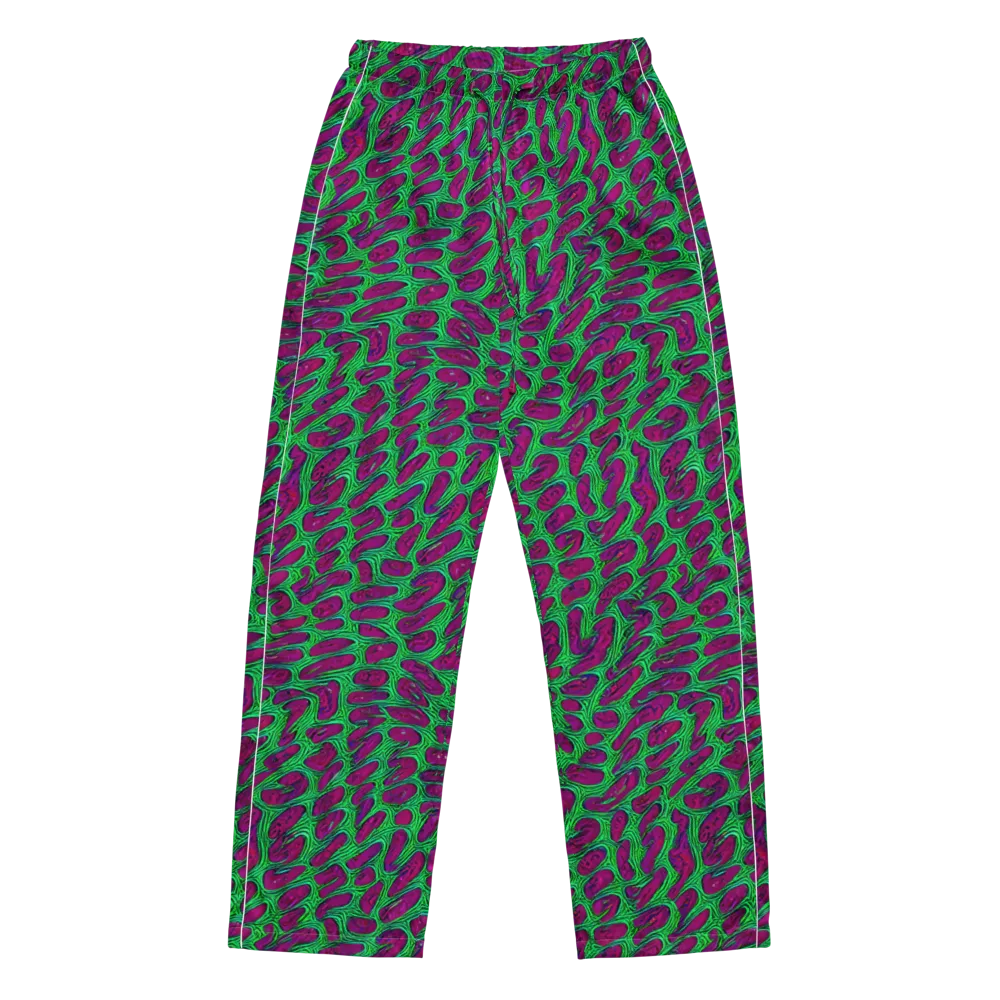 Neon Amoeba on Women's Pajama Pants — Front