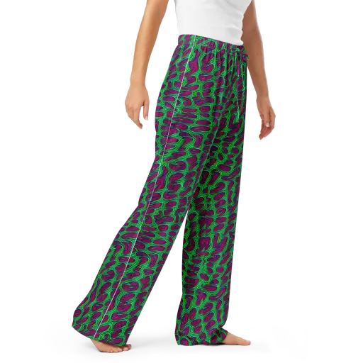 Neon Amoeba on a Women's Pajama Pants