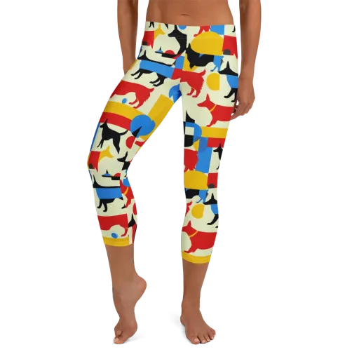 Chromatic Canine on a Capri Leggings