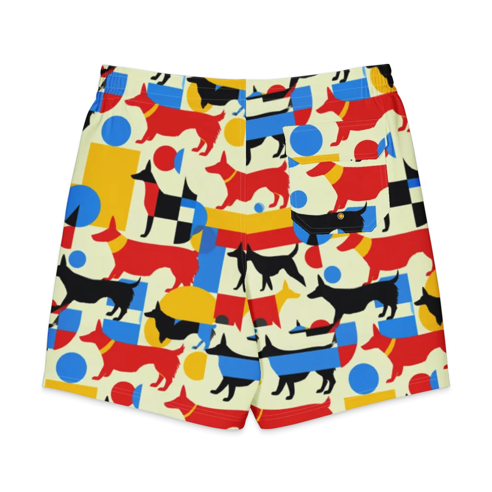Chromatic Canine on Men's Board Shorts — Back