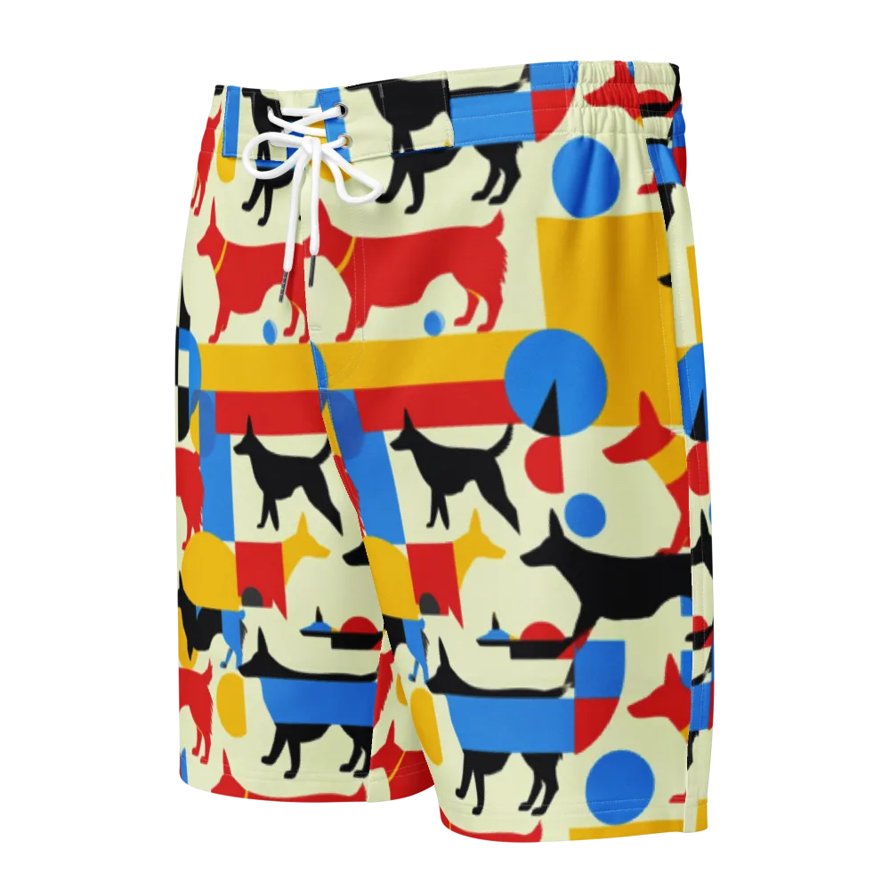 Chromatic Canine on Men's Board Shorts — Front