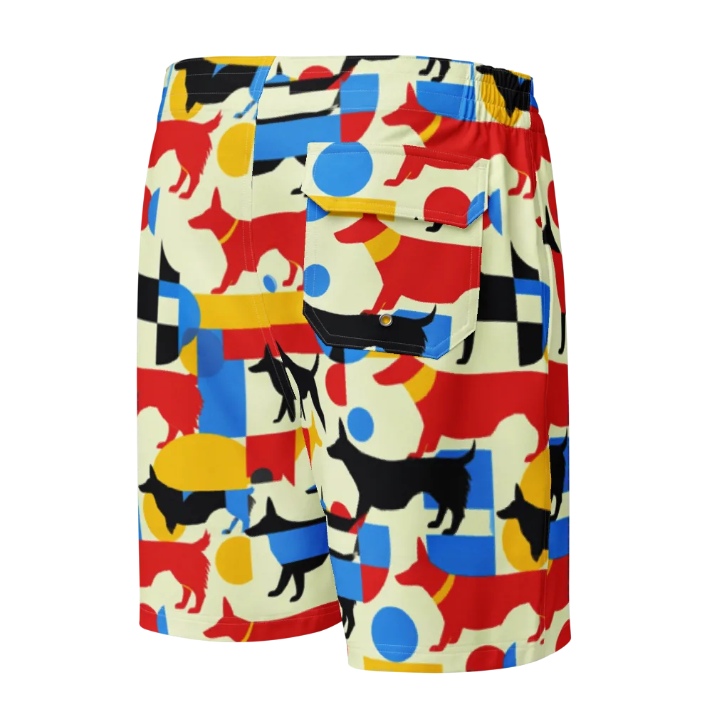 Chromatic Canine on Men's Board Shorts — Back