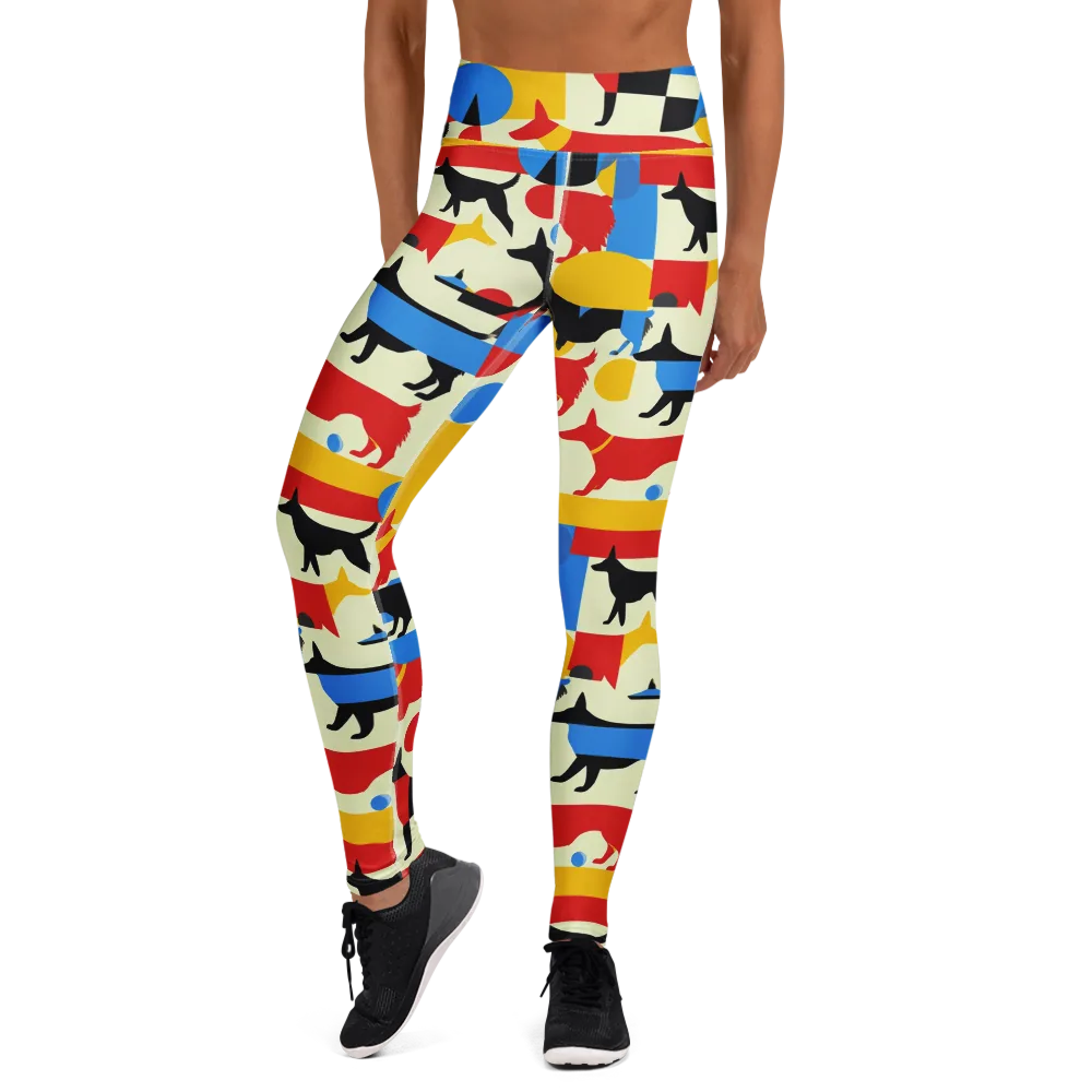 Chromatic Canine on Yoga Leggings — Front
