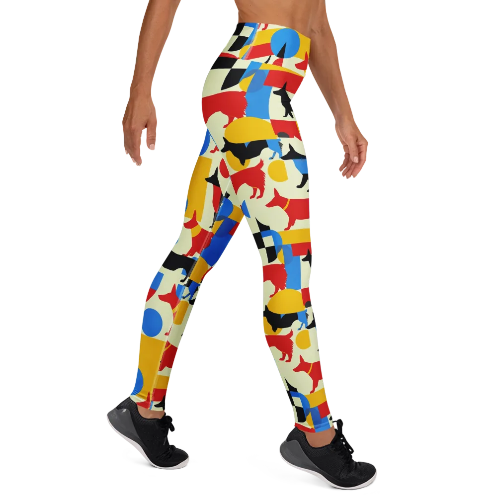 Chromatic Canine on Yoga Leggings — Right