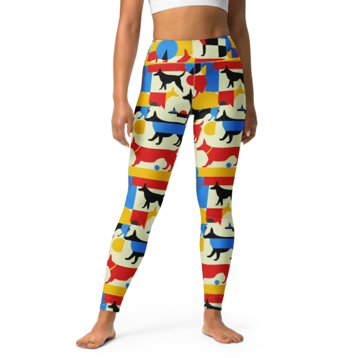 Chromatic Canine on a Yoga Leggings