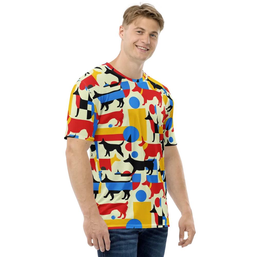 Chromatic Canine on Men's Crew Neck T-Shirt — Right