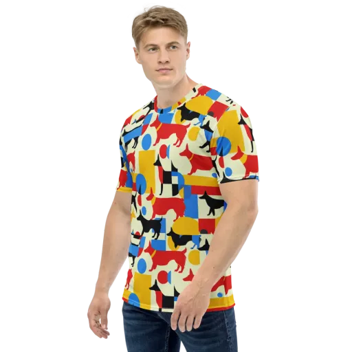 Chromatic Canine on a Men's Crew Neck T-Shirt