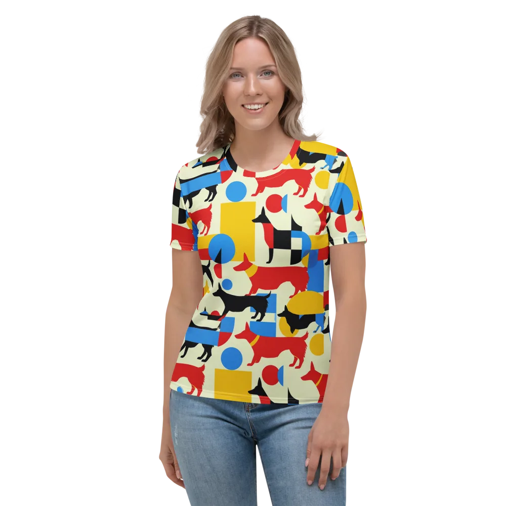 Chromatic Canine on Women's Crew Neck T-Shirt — Front