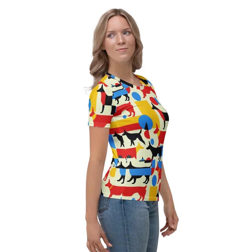 Chromatic Canine on Women's Crew Neck T-Shirt — Right