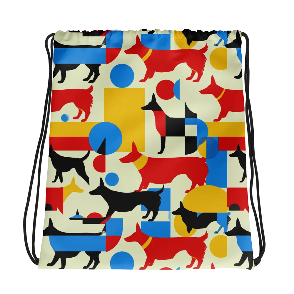 Chromatic Canine on Drawstring Bag — Photo
