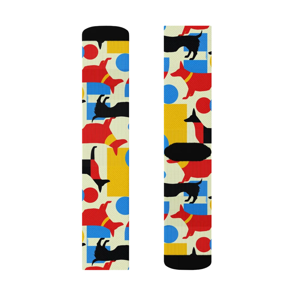 Chromatic Canine on Socks — Left Sock