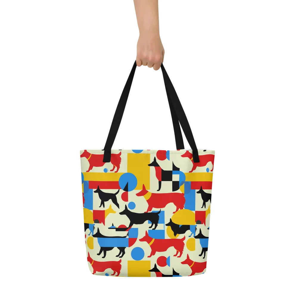 Chromatic Canine on Large Tote Bag W/ Pocket — Front