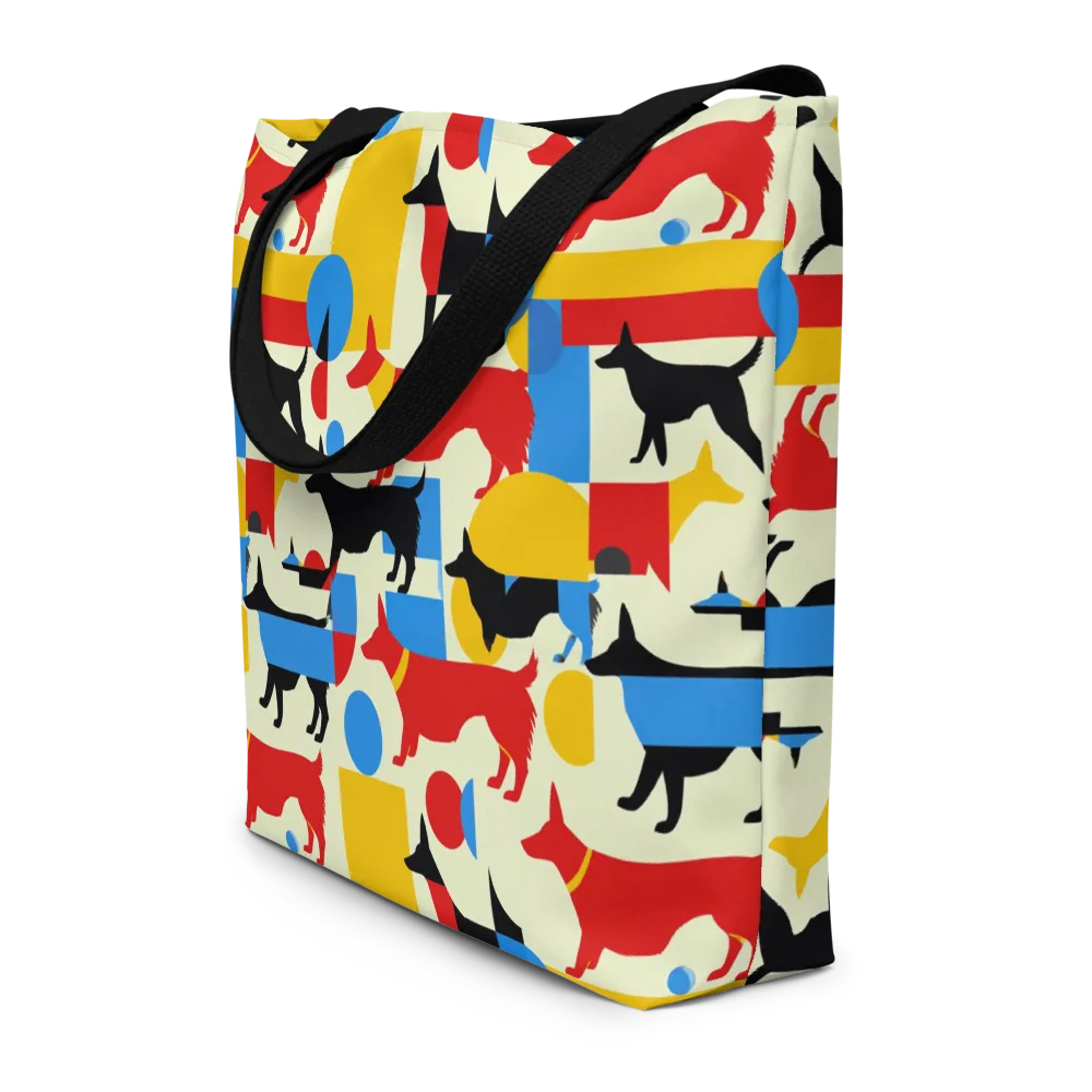 Chromatic Canine on Large Tote Bag W/ Pocket — Front