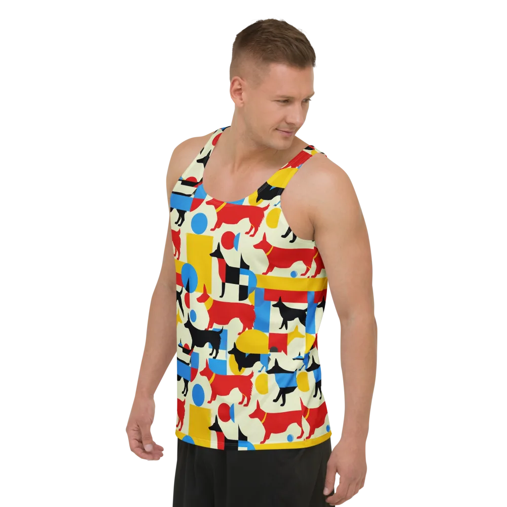 Chromatic Canine on Men's Tank Top — Left Front