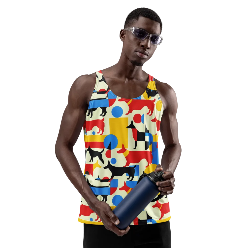 Chromatic Canine on Men's Tank Top — Front