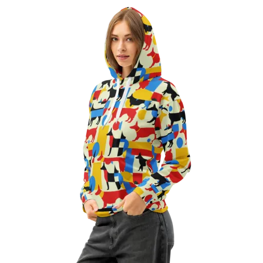 Chromatic Canine on a Cotton Hoodie