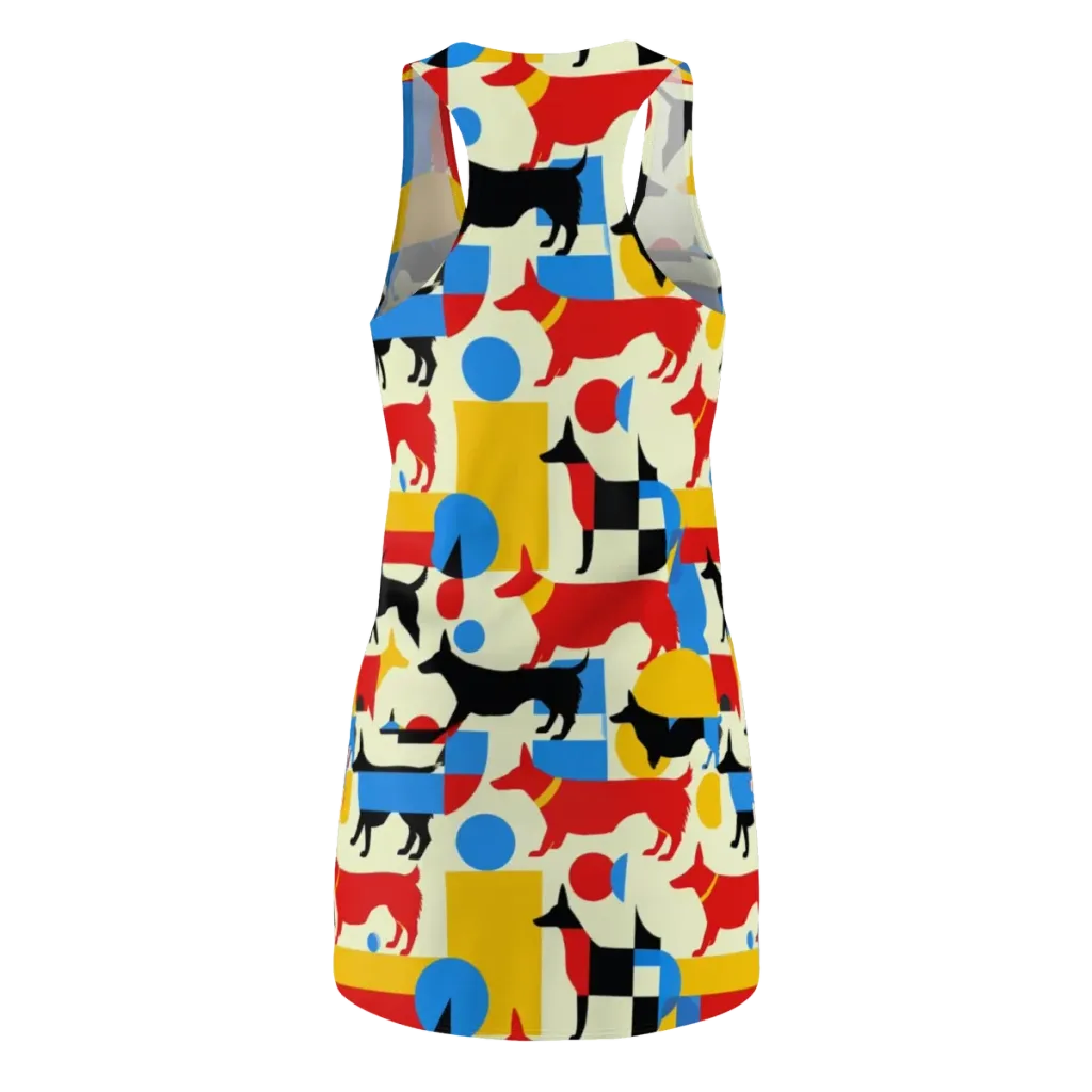 Chromatic Canine on Racerback Dress — Back