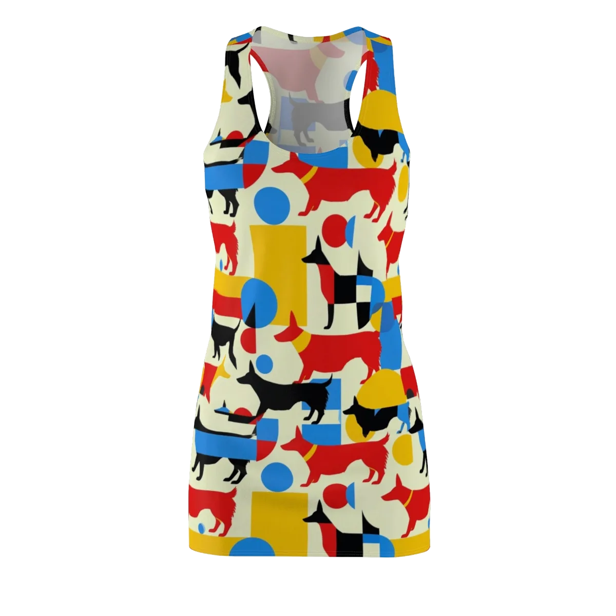 Chromatic Canine on Racerback Dress — Front