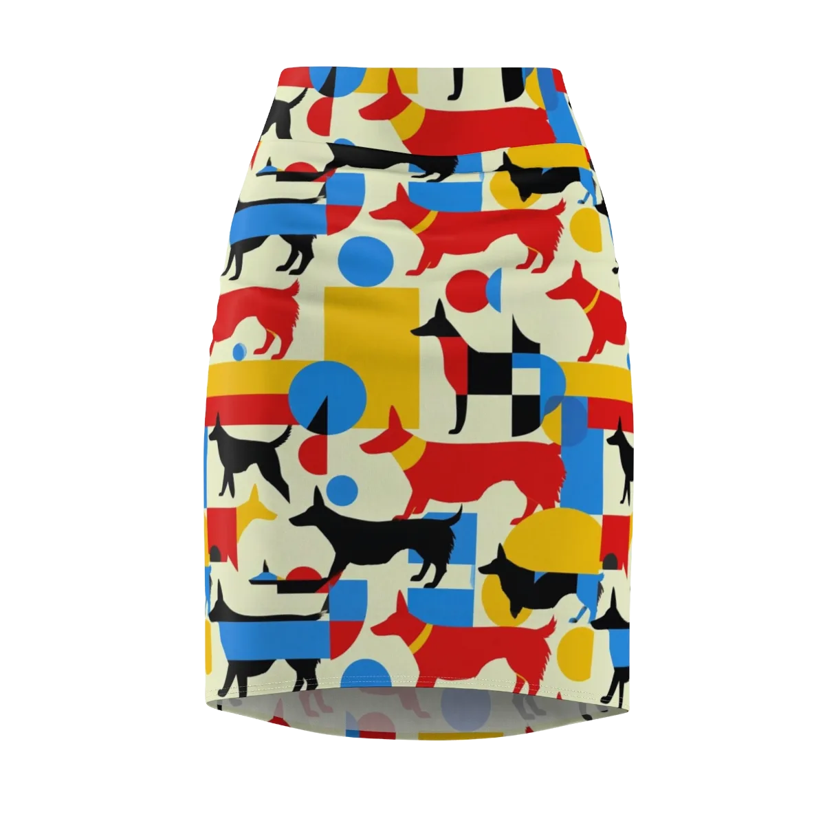 Chromatic Canine on Pencil Skirt — Front