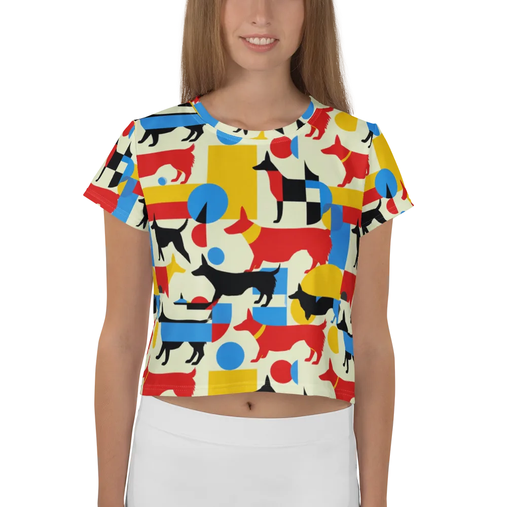 Chromatic Canine on Crop Tee — Front
