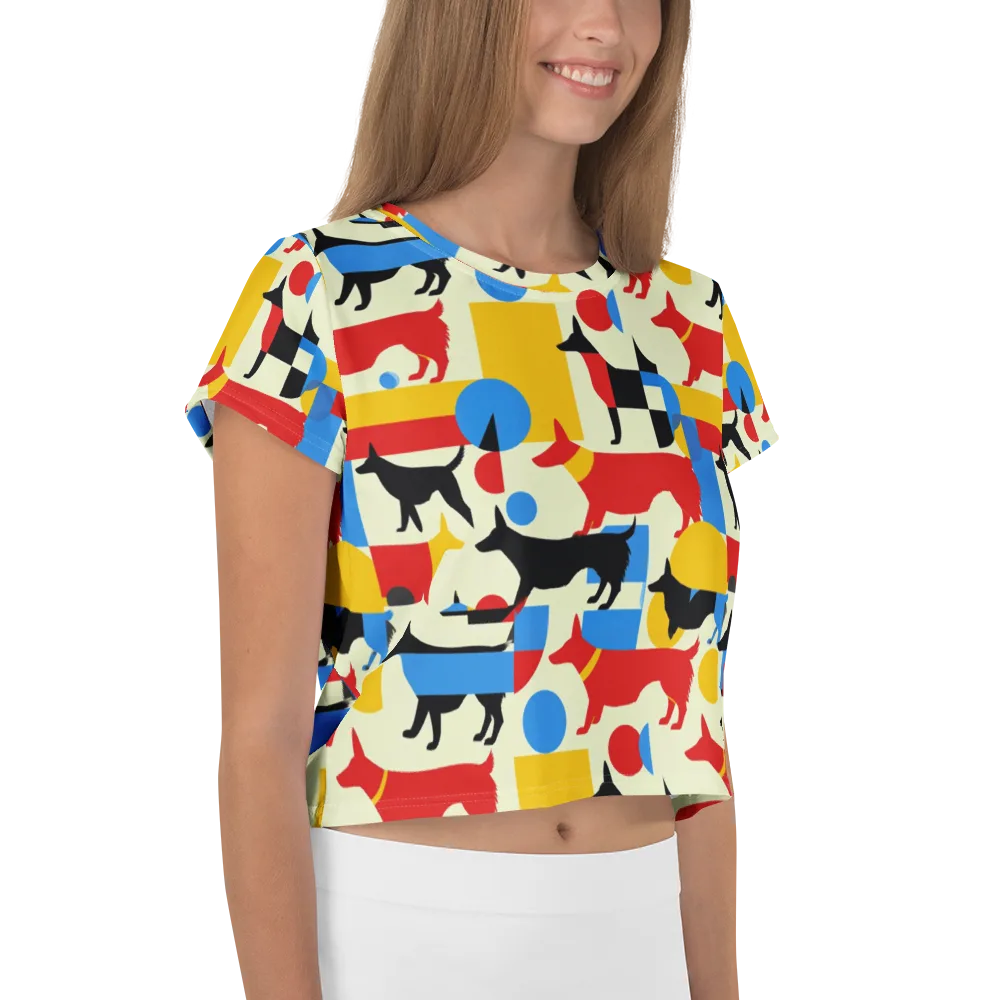 Chromatic Canine on Crop Tee — Right