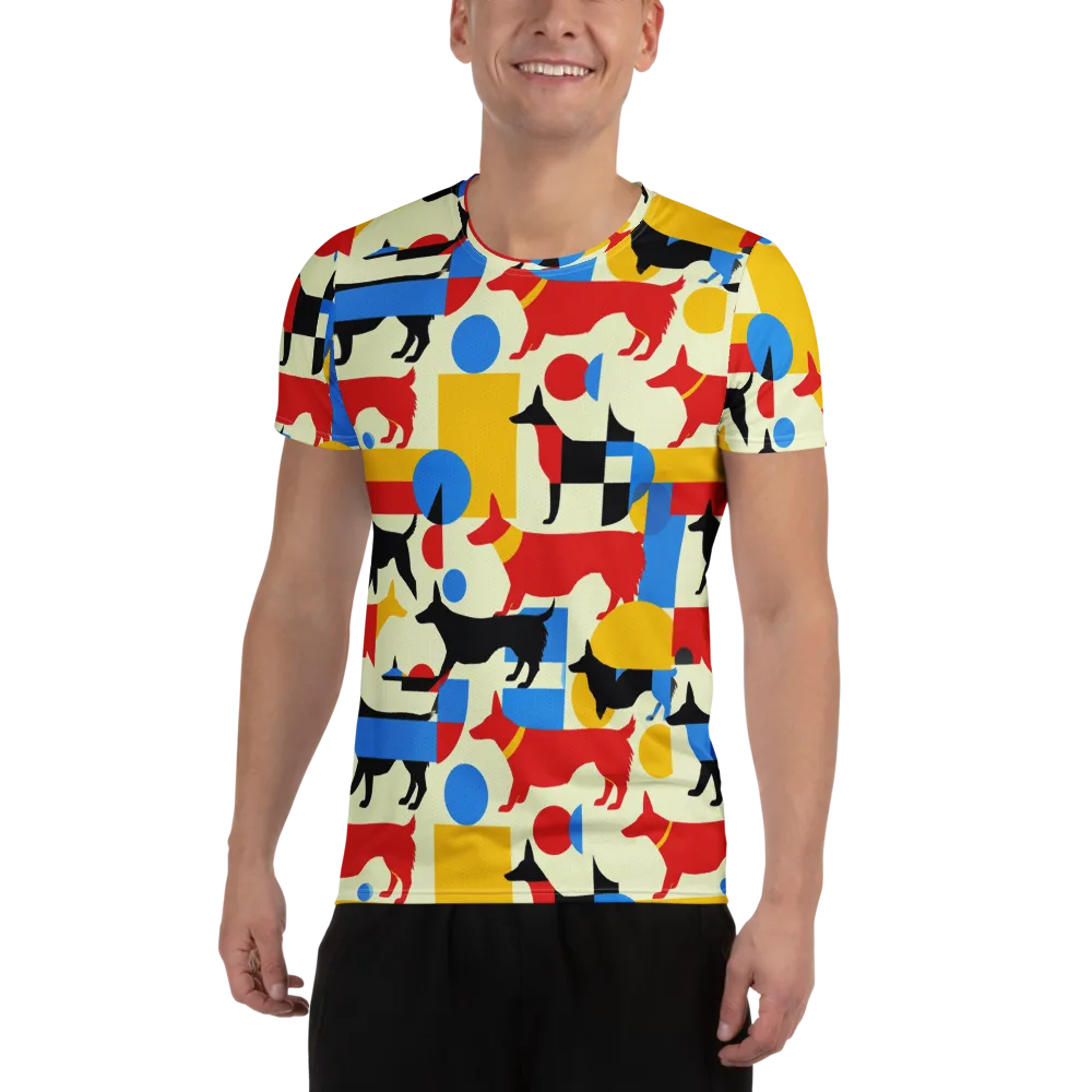 Chromatic Canine on Men's Athletic T-Shirt — Front