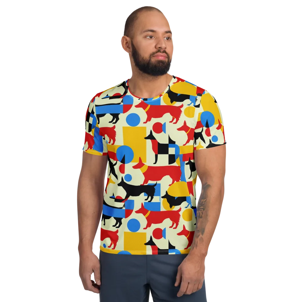 Chromatic Canine on Men's Athletic T-Shirt — Front