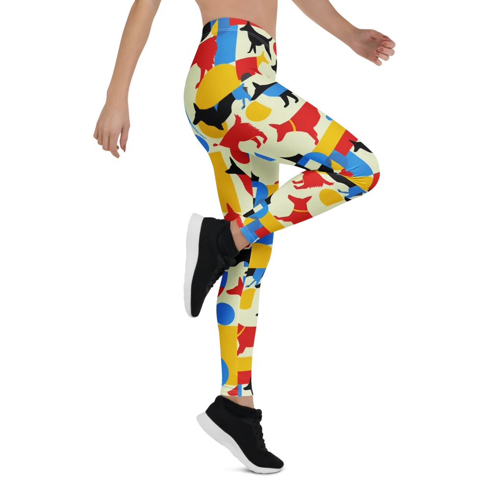 Chromatic Canine on Leggings — Right