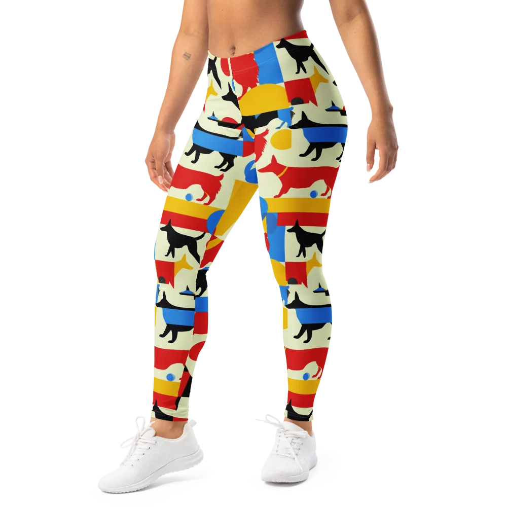 Chromatic Canine on Leggings — Left Front