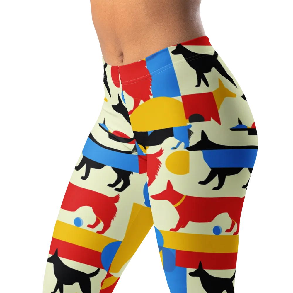 Chromatic Canine on Leggings — Left Front