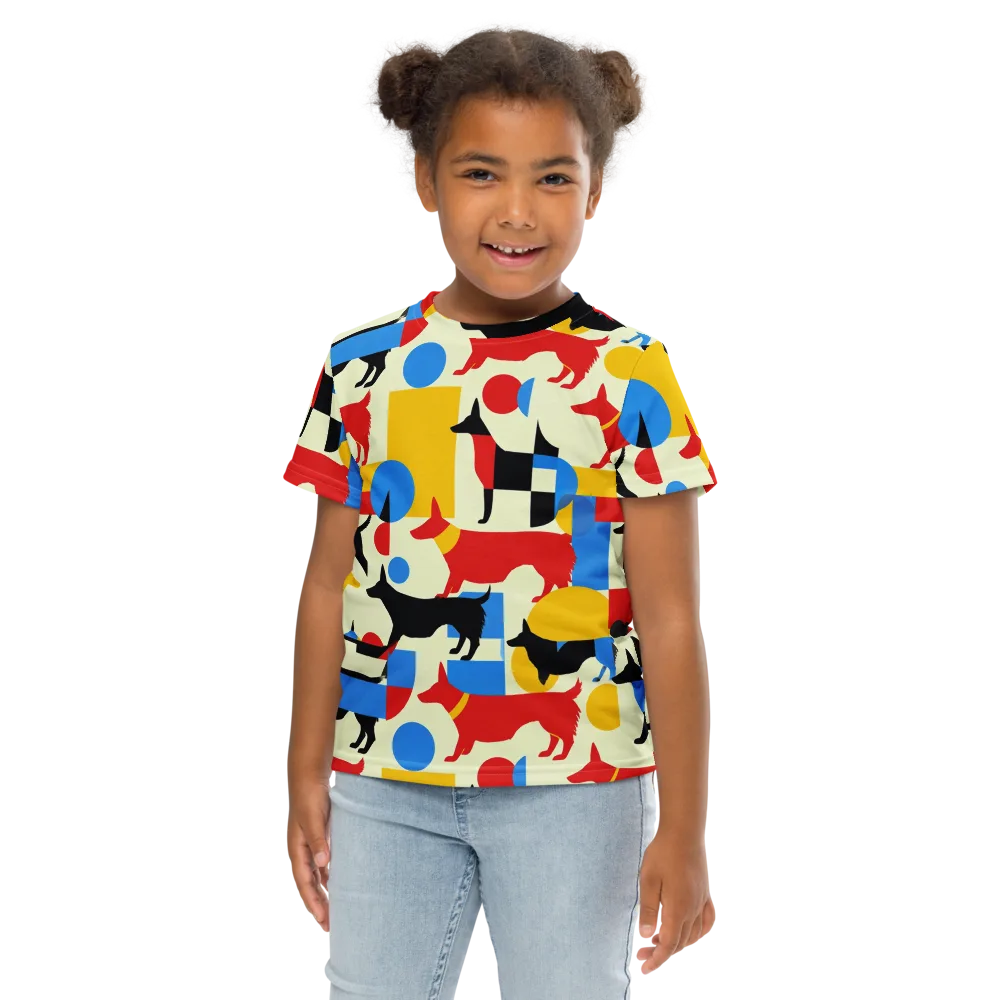 Chromatic Canine on Kids Crew Neck T-Shirt — Front