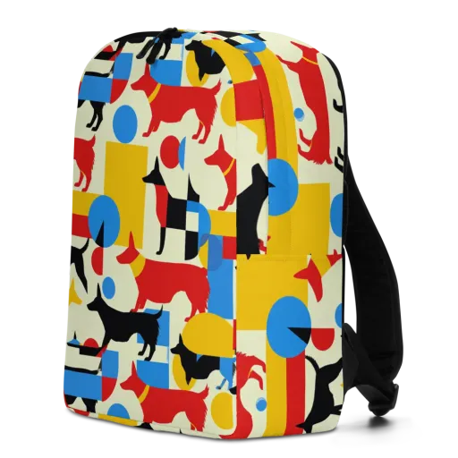 Chromatic Canine on a Minimalist Backpack