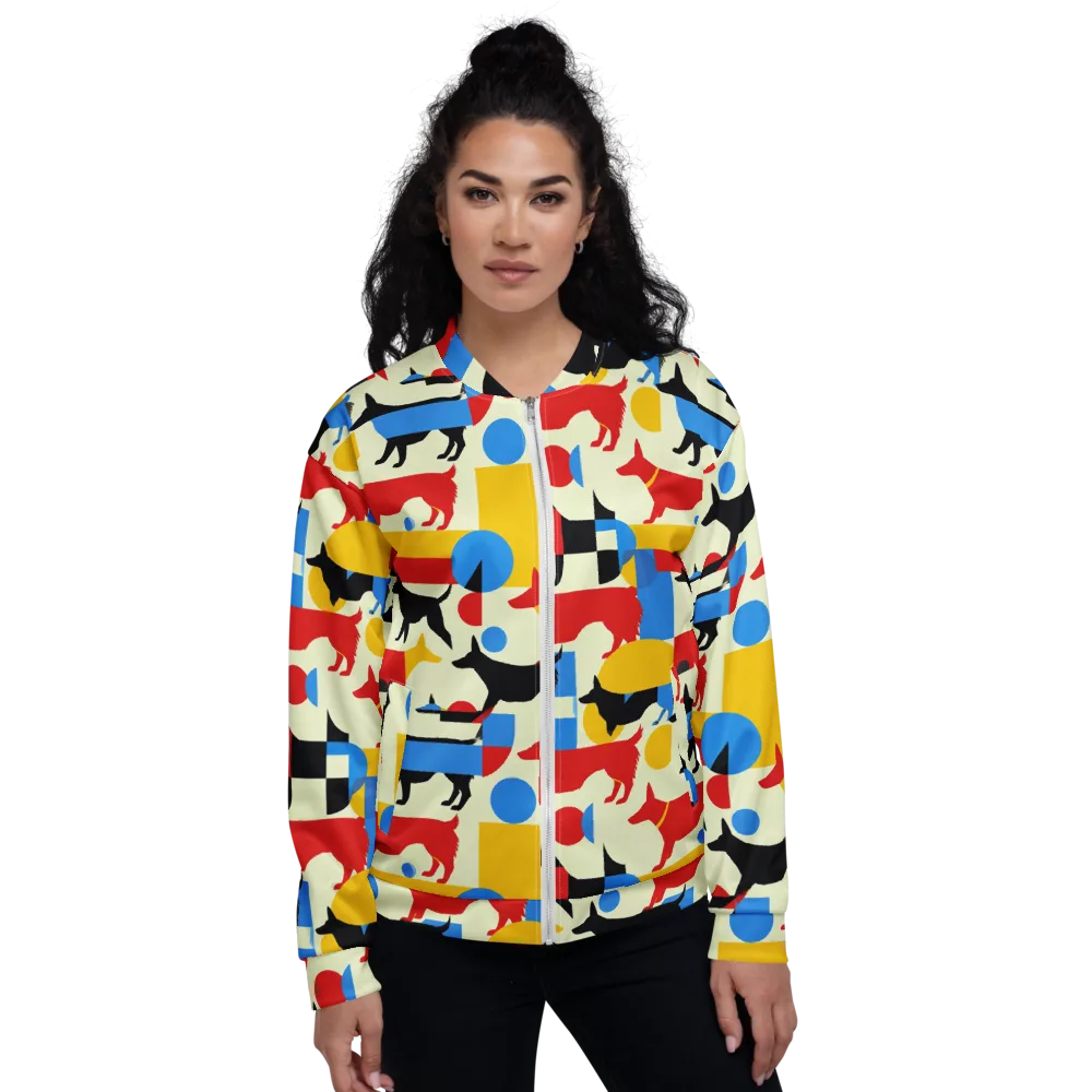 Chromatic Canine on Bomber Jacket — Front