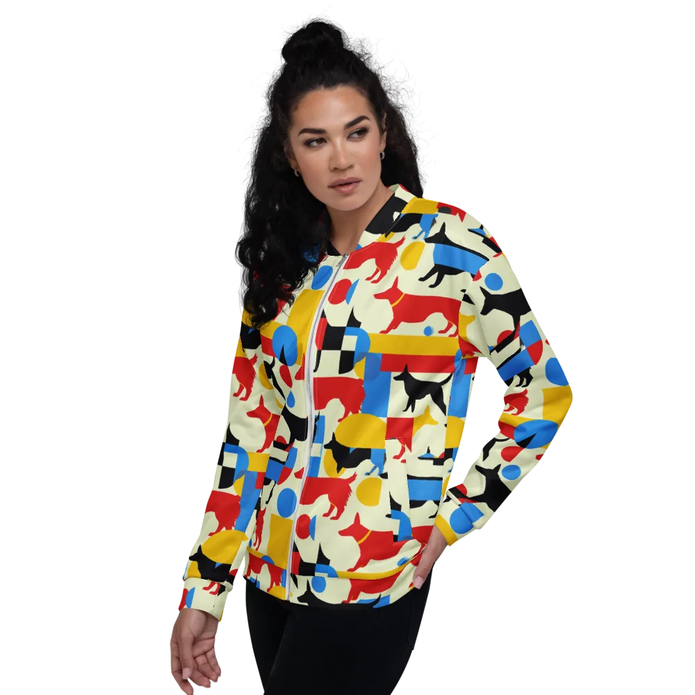 Chromatic Canine on Bomber Jacket — Left