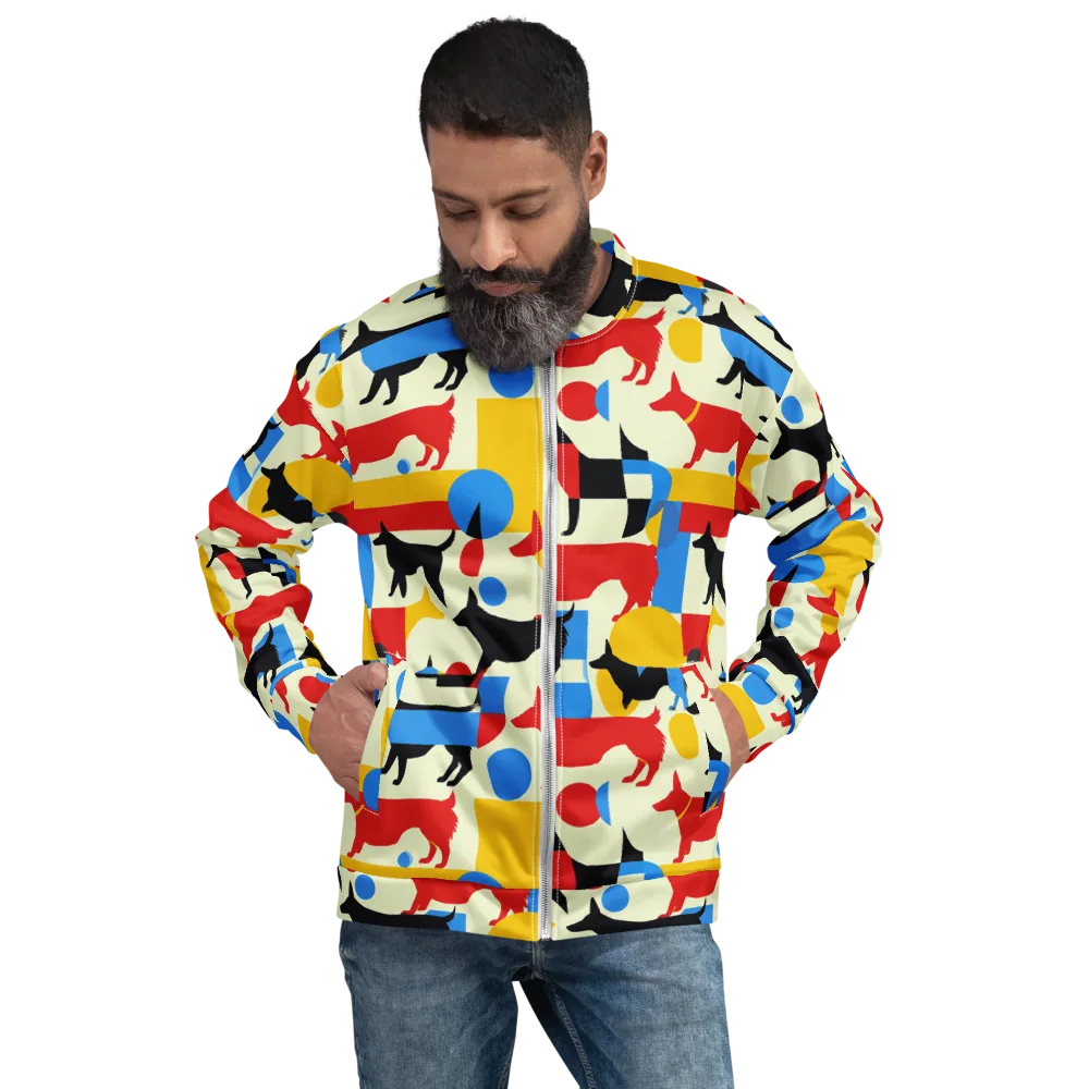 Chromatic Canine on Bomber Jacket — Front