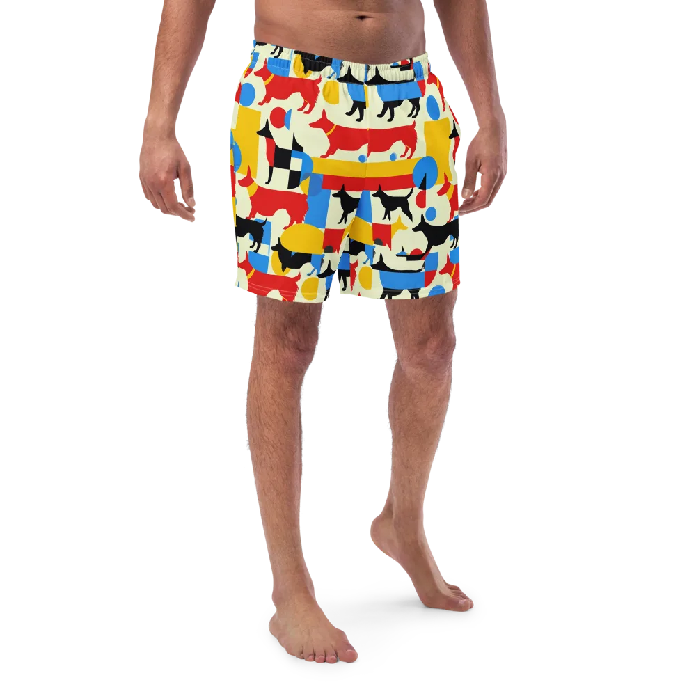 Chromatic Canine on Swim Trunks — Front