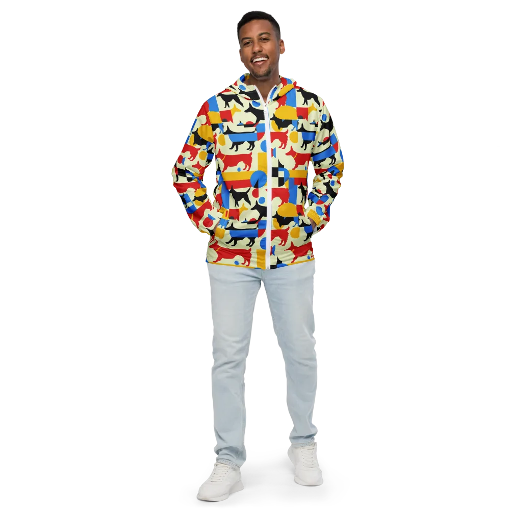 Chromatic Canine on Men's Windbreaker — Front