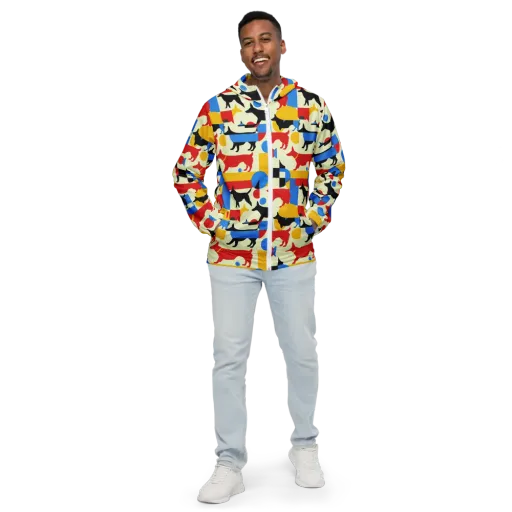 Chromatic Canine on a Men's Windbreaker